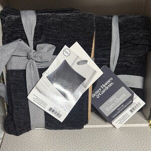 TWO Better Homes And Gardens Black Euro Sham